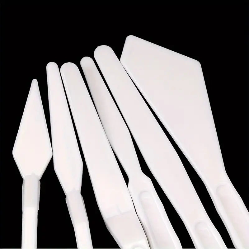 Set 6 spatole in plastica per dipingere
