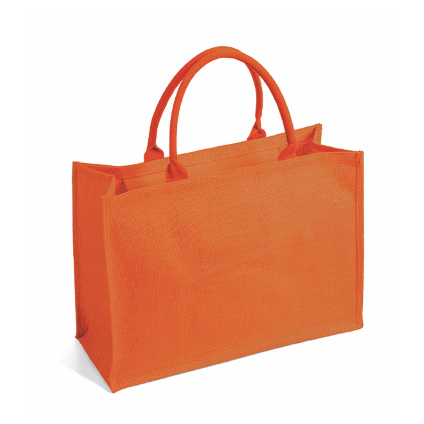 Borsa Shopper in Juta rettangolare con Tasca Interna e Zip