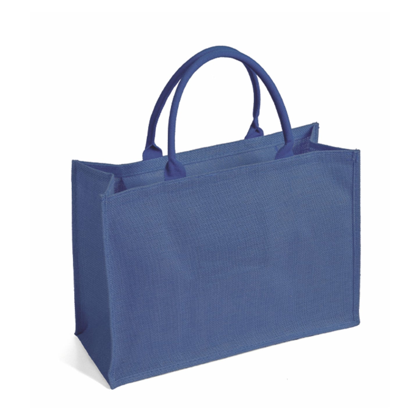 Borsa Shopper in Juta rettangolare con Tasca Interna e Zip