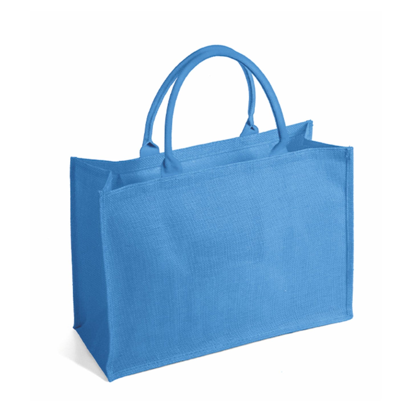 Borsa Shopper in Juta rettangolare con Tasca Interna e Zip