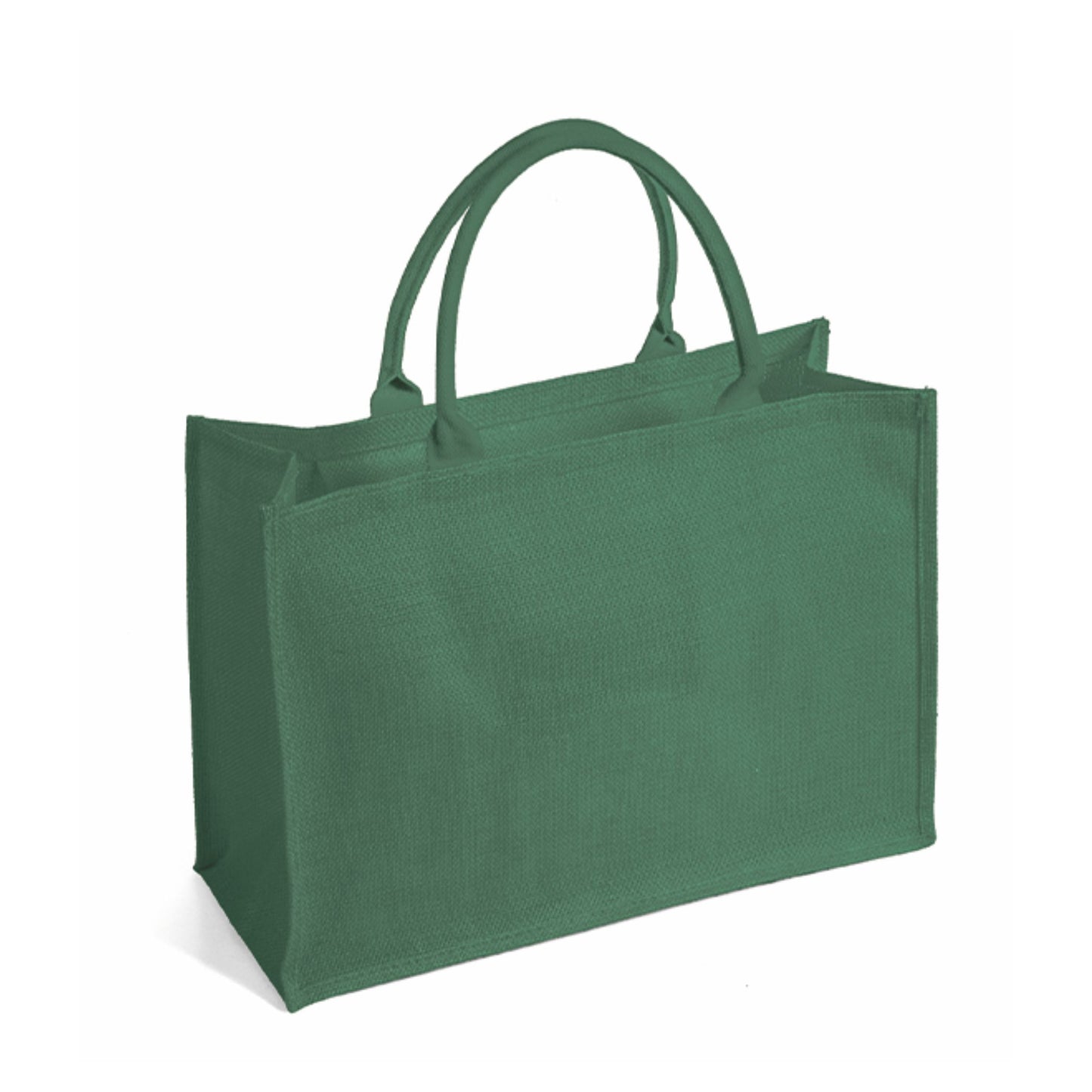 Borsa Shopper in Juta rettangolare con Tasca Interna e Zip