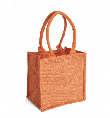 Borsa Shopper in Juta quadrata con Tasca Interna e Zip