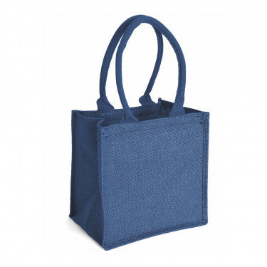 Borsa Shopper in Juta quadrata con Tasca Interna e Zip