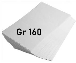 Carta Per Fotocopie A4 Gr.160 Bianca Fg. 100