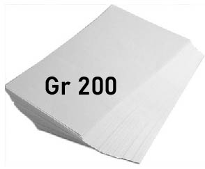 Carta Per Fotocopie A4 Gr.200 Bianca Fg. 100