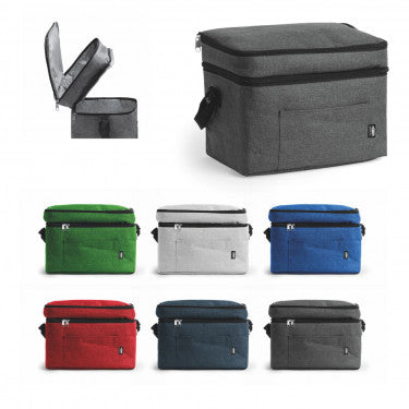Borsa Termica XL in Poliestere Riciclato RPET con Design Smock – Doppio Scomparto e Tasca Frontale
