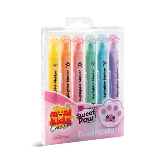 Evidenziatore  Sweet paw pz. 6