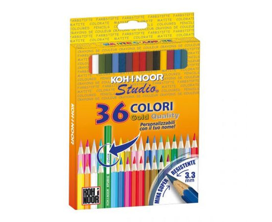 Scatola 36 pastelli colorati Koh-I-Noor studio