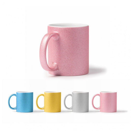 Tazza ceramica glitterata per sublimazione