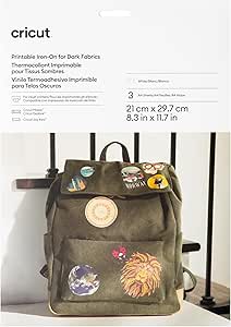Cricut™ - Fogli stampabili per tessuti SCURI – A4 (3 ct)