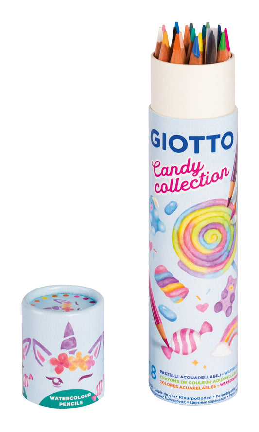 Barattolo da 18 Matite Acquerellabili Candy Collection Giotto
