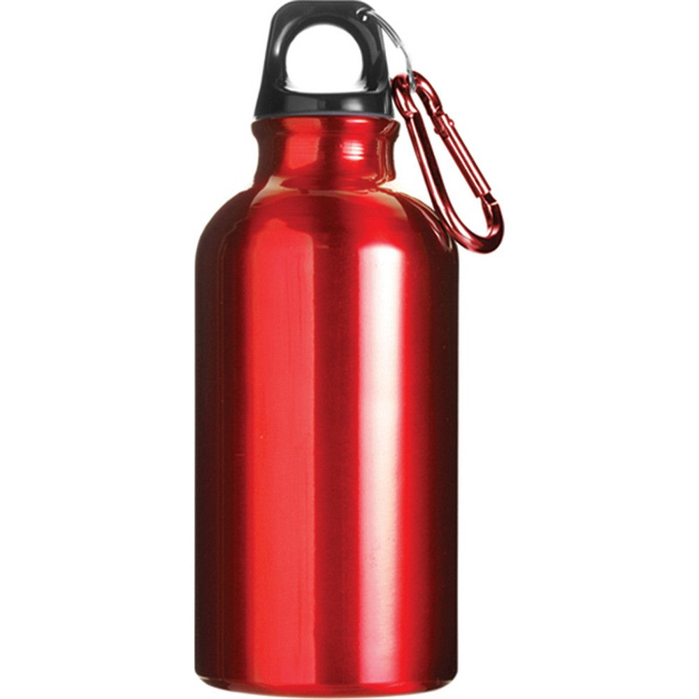 Borraccia alluminio 400 ml con moschettone