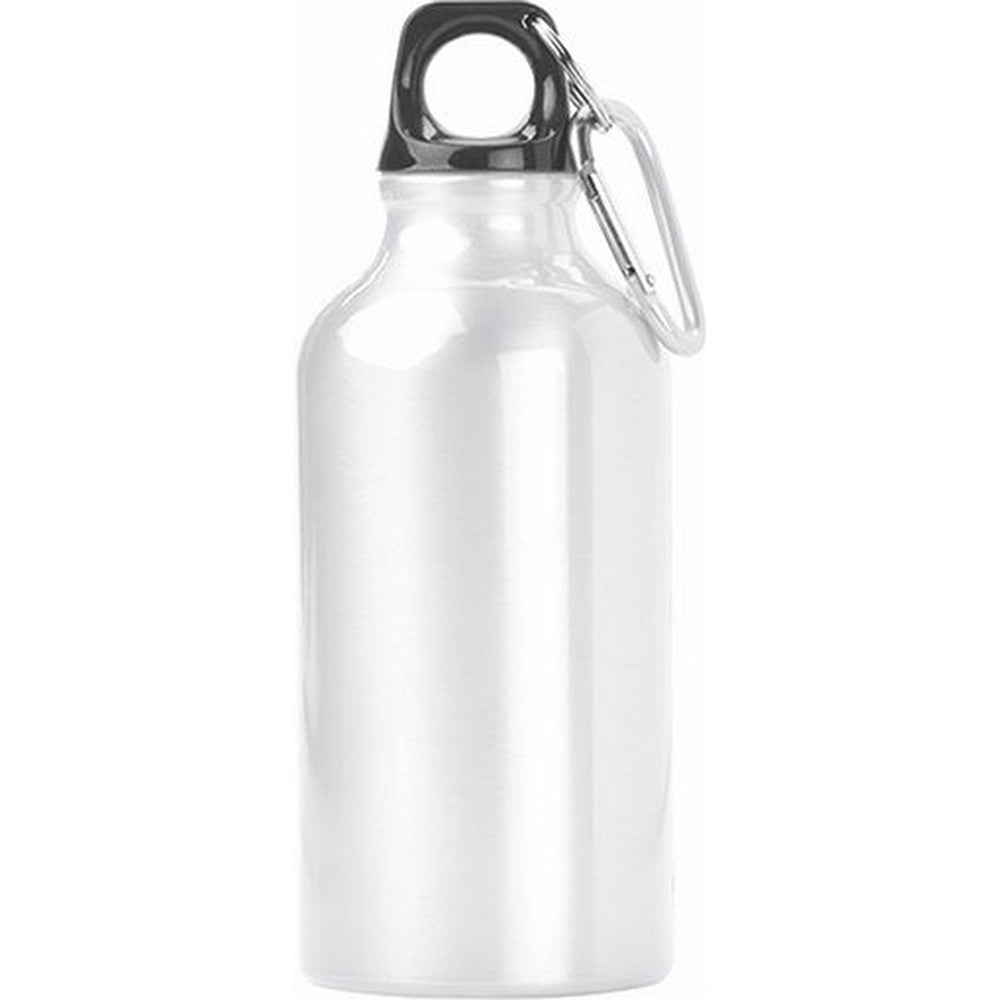Borraccia alluminio 400 ml con moschettone