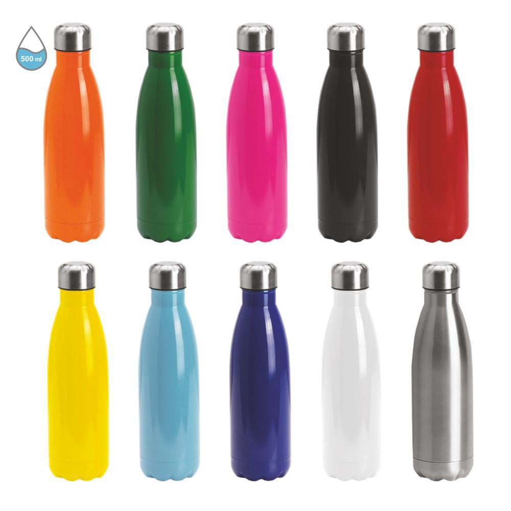 Borraccia Termica in Acciaio Inox 500 ml – Doppia Parete, Caldo 12h / Freddo 24h