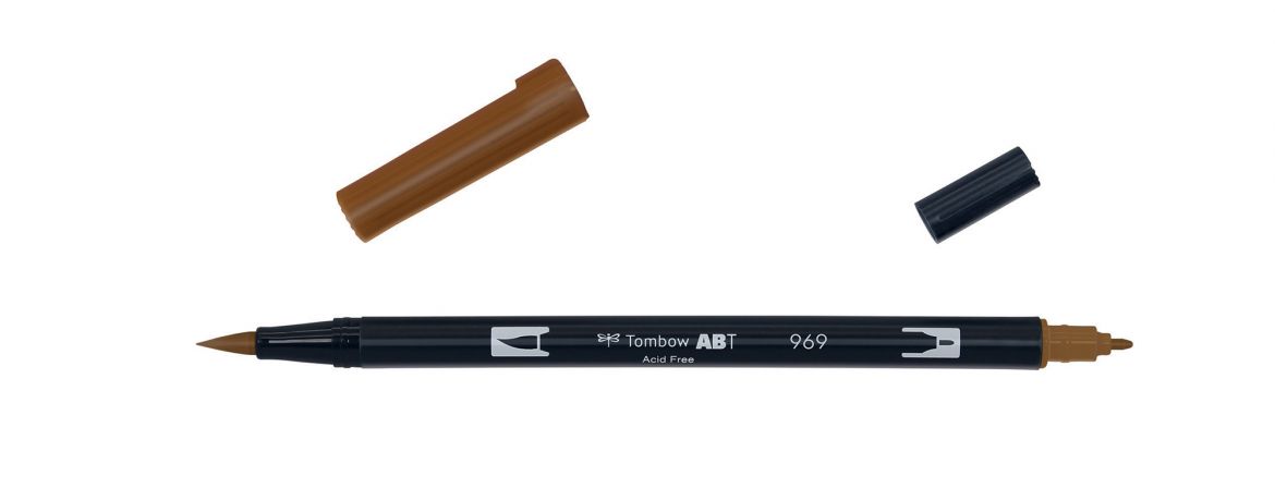 Marker Dual Brush PRO Tombow Colorless – Pennarello a Due Punte per Illustrazioni e Sketching
