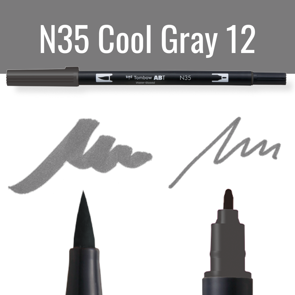 Marker Dual Brush PRO Tombow Colorless – Pennarello a Due Punte per Illustrazioni e Sketching