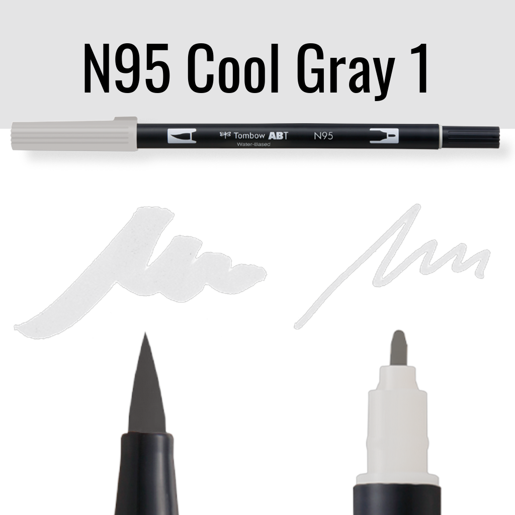 Marker Dual Brush PRO Tombow Colorless – Pennarello a Due Punte per Illustrazioni e Sketching