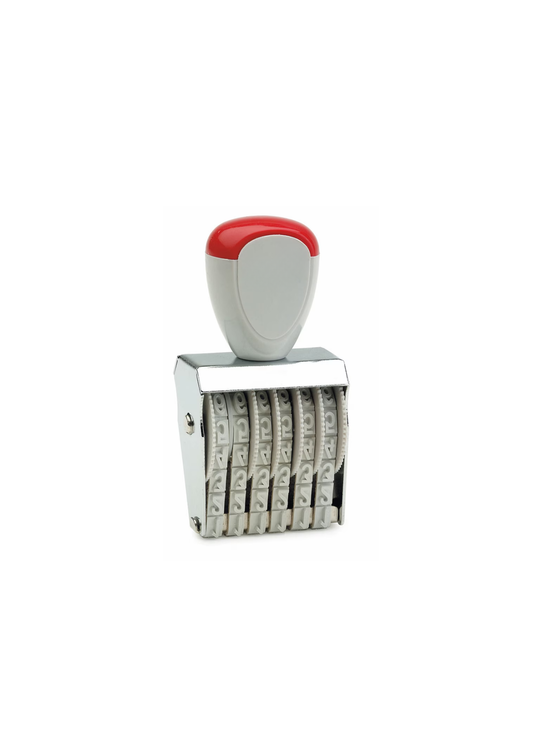 Timbro numeratore a 6 cifre in gomma