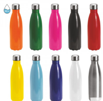 Borraccia Termica in Acciaio Inox 500 ml – Doppia Parete, Caldo 12h / Freddo 24h
