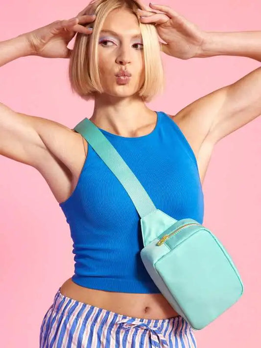 Borsa a Tracolla / Marsupio in 100% Nylon – Elegante e Sostenibile