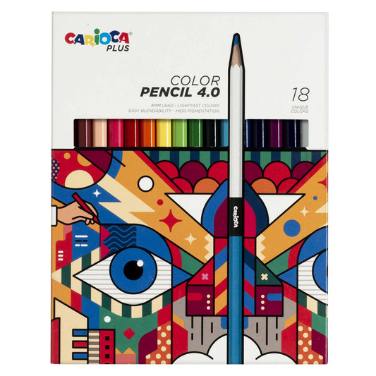 Carioca Plus Color Pencil 4.0 – Scatola da 12, 18 e 24 Pastelli Professionali