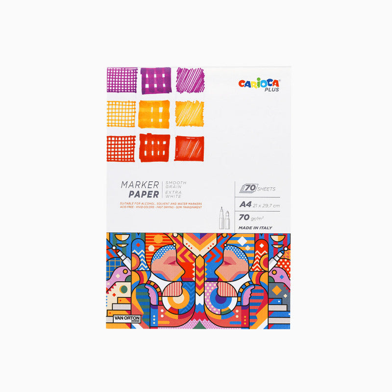 Carioca plus Blocco carta per marker pennarelli A4 gr. 70