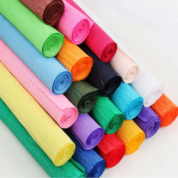Conf. 10 Rotoli Carta Crespa Pesante Colori Assortiti