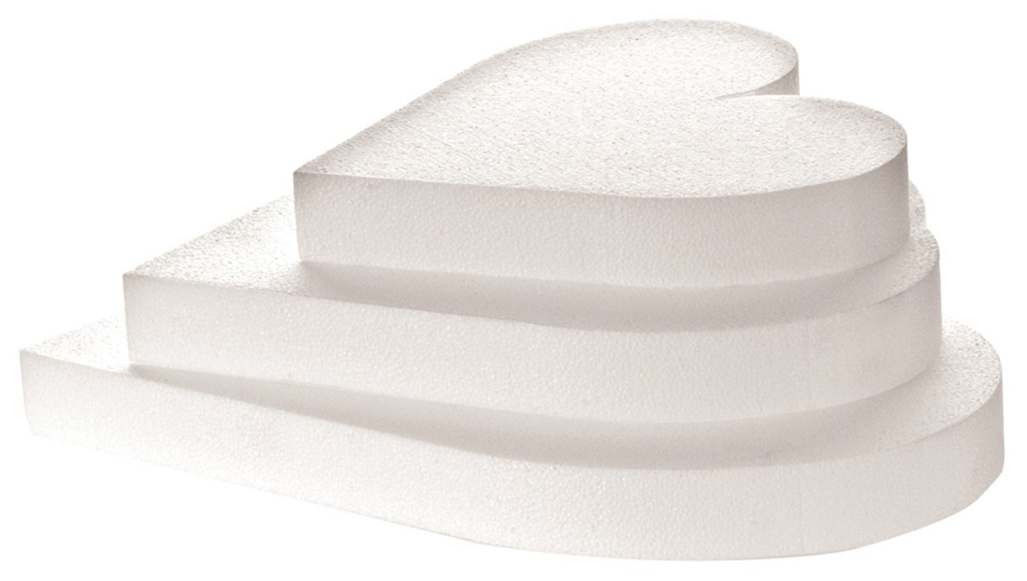 Base polistirolo cuore  h. cm. 10