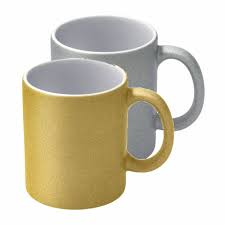 Tazza ceramica glitterata per sublimazione