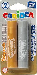 Tempera Solida Temperello metallic 2 pz Oro- Argento