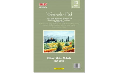 Blocco acquerello A3 gr. 300 100% COTONE