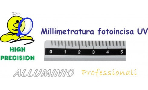 Squadra in metallo alluminio per disegno tecnico   45°