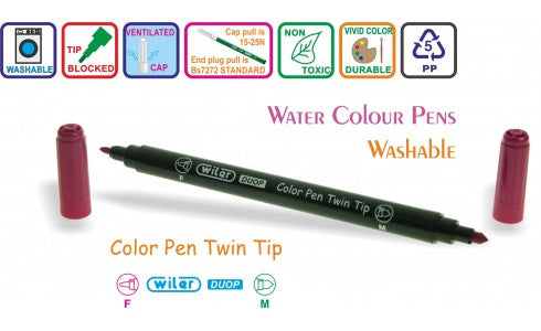 Pennarelli Bipunta Color Pen da 12