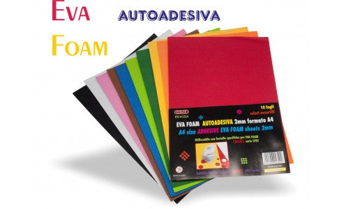 Gomma Crepla Autoadesiva A4 (Eva) - 10 Fogli