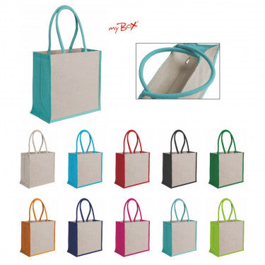Borsa Mare In Juco E Cotone con zip