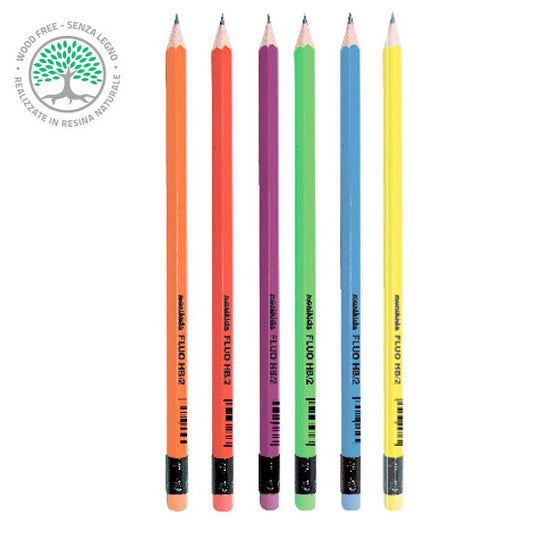 Matita Fusto Fluorescente Con Gomma
