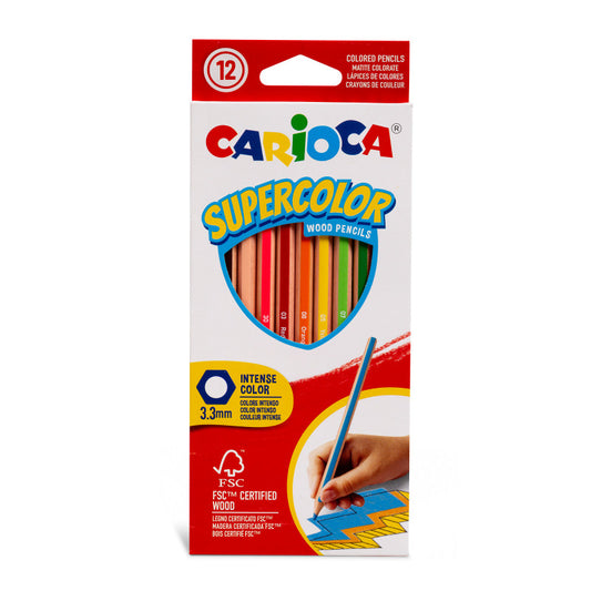 Scatola matite colorate esagonali Supercolor Carioca