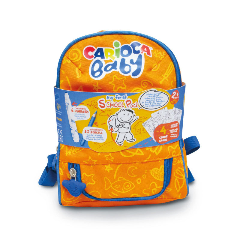 Zaino Carioca BABY per Asilo Nido – Con Pennarelli, Matite e Schede da Colorare