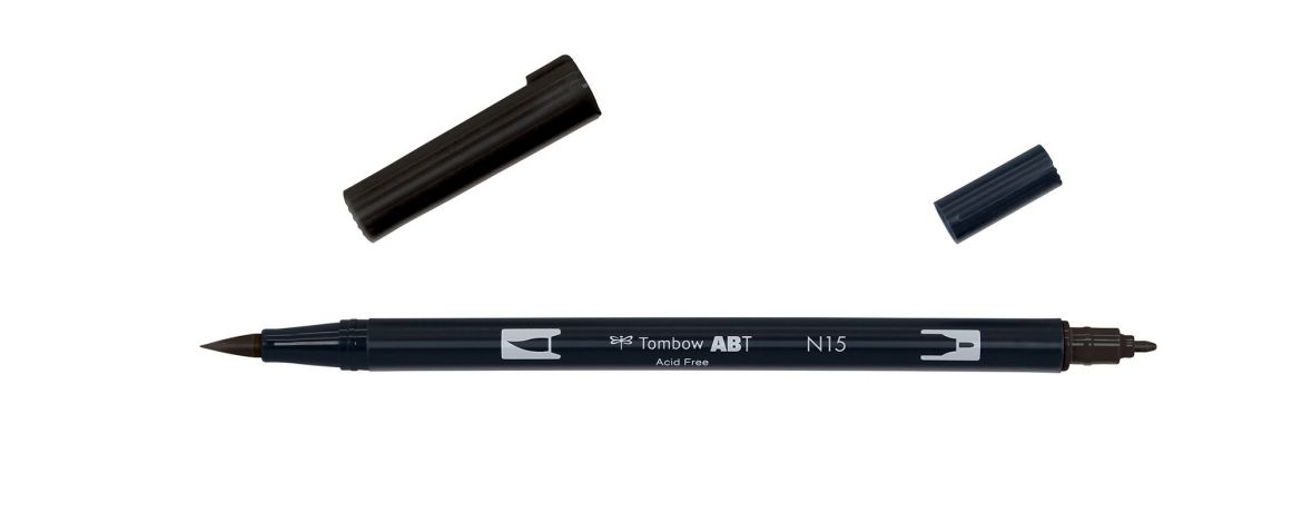 Marker Dual Brush PRO Tombow Colorless – Pennarello a Due Punte per Illustrazioni e Sketching