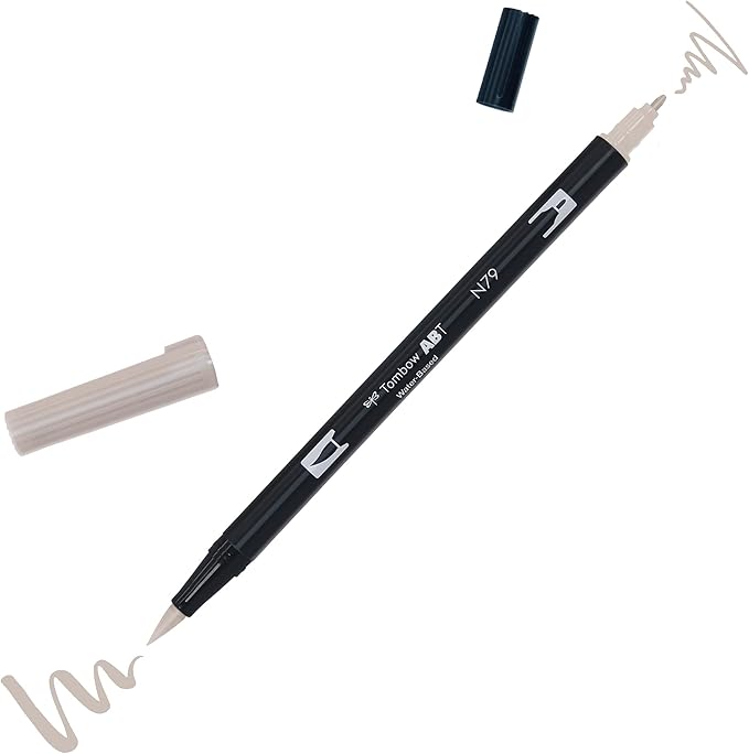 Marker Dual Brush PRO Tombow Colorless – Pennarello a Due Punte per Illustrazioni e Sketching