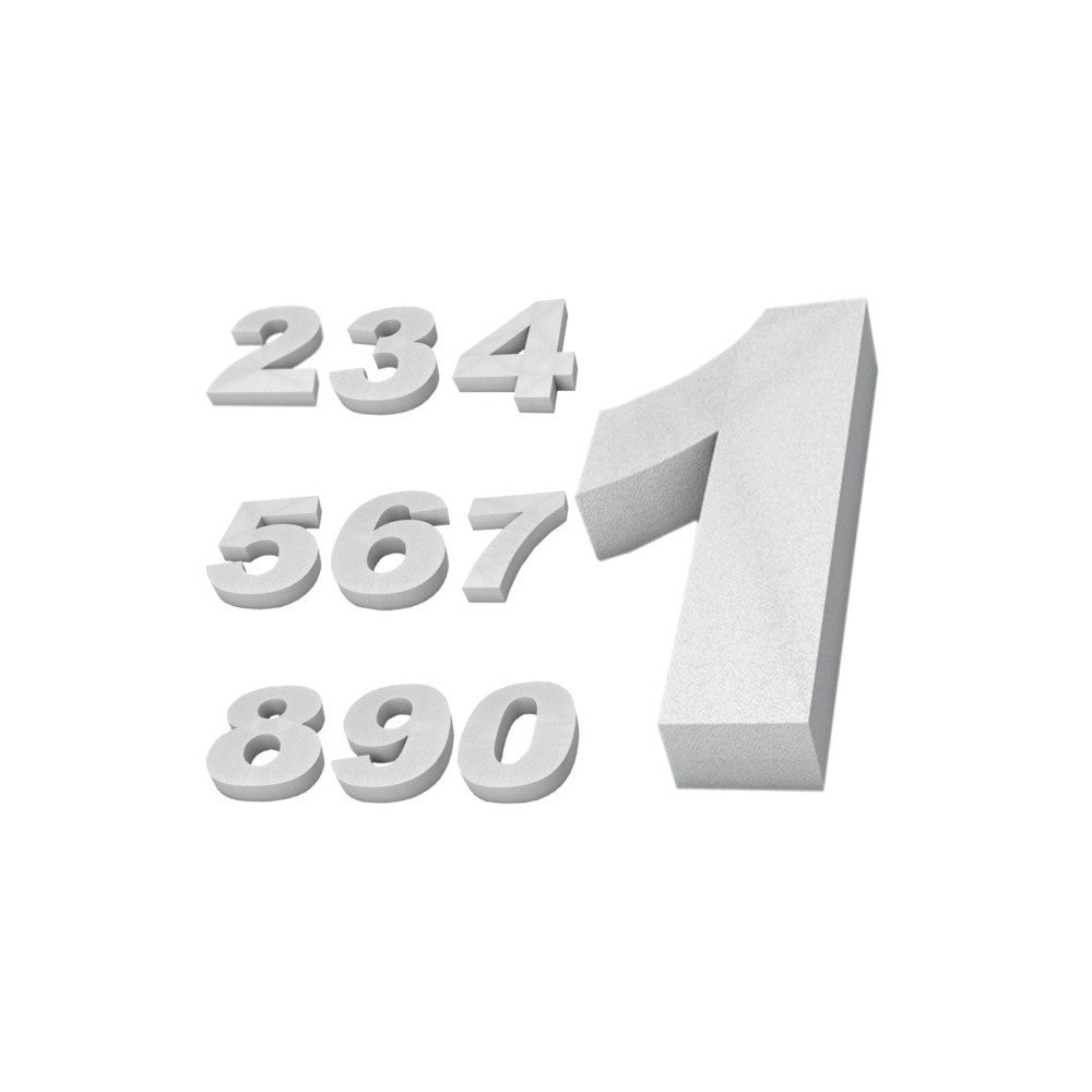 Lettere e numeri in polistirolo