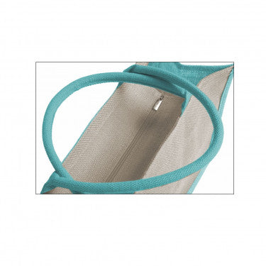 Borsa Mare In Juco E Cotone con zip
