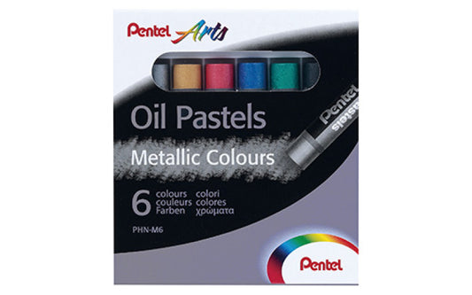 PASTELLI A OLIO PENTEL METALLIZZATI DA 6 PZ