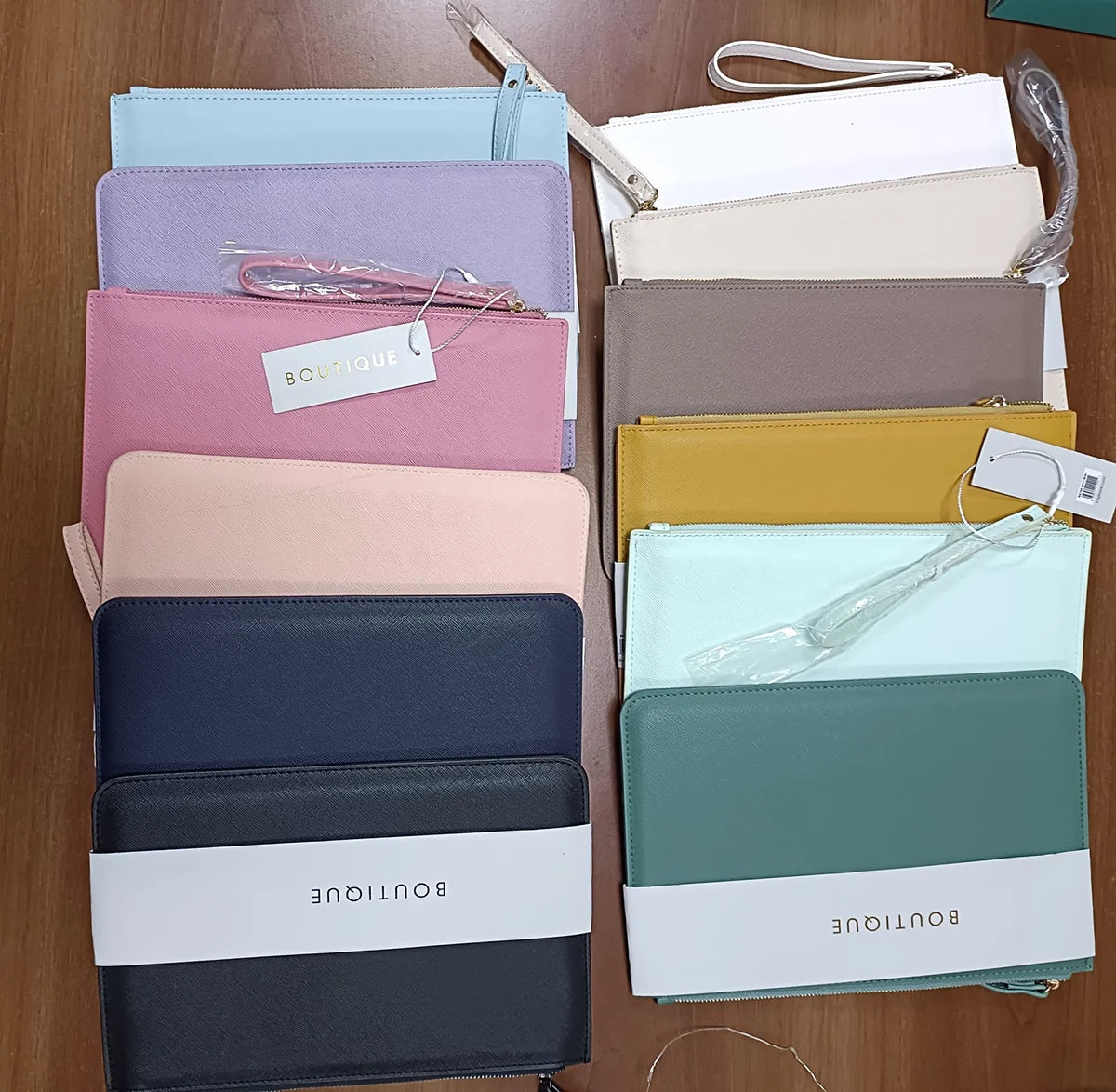 Pochette Grande in Ecopelle Multiuso con Chiusura a Zip Oro – Personalizzabile