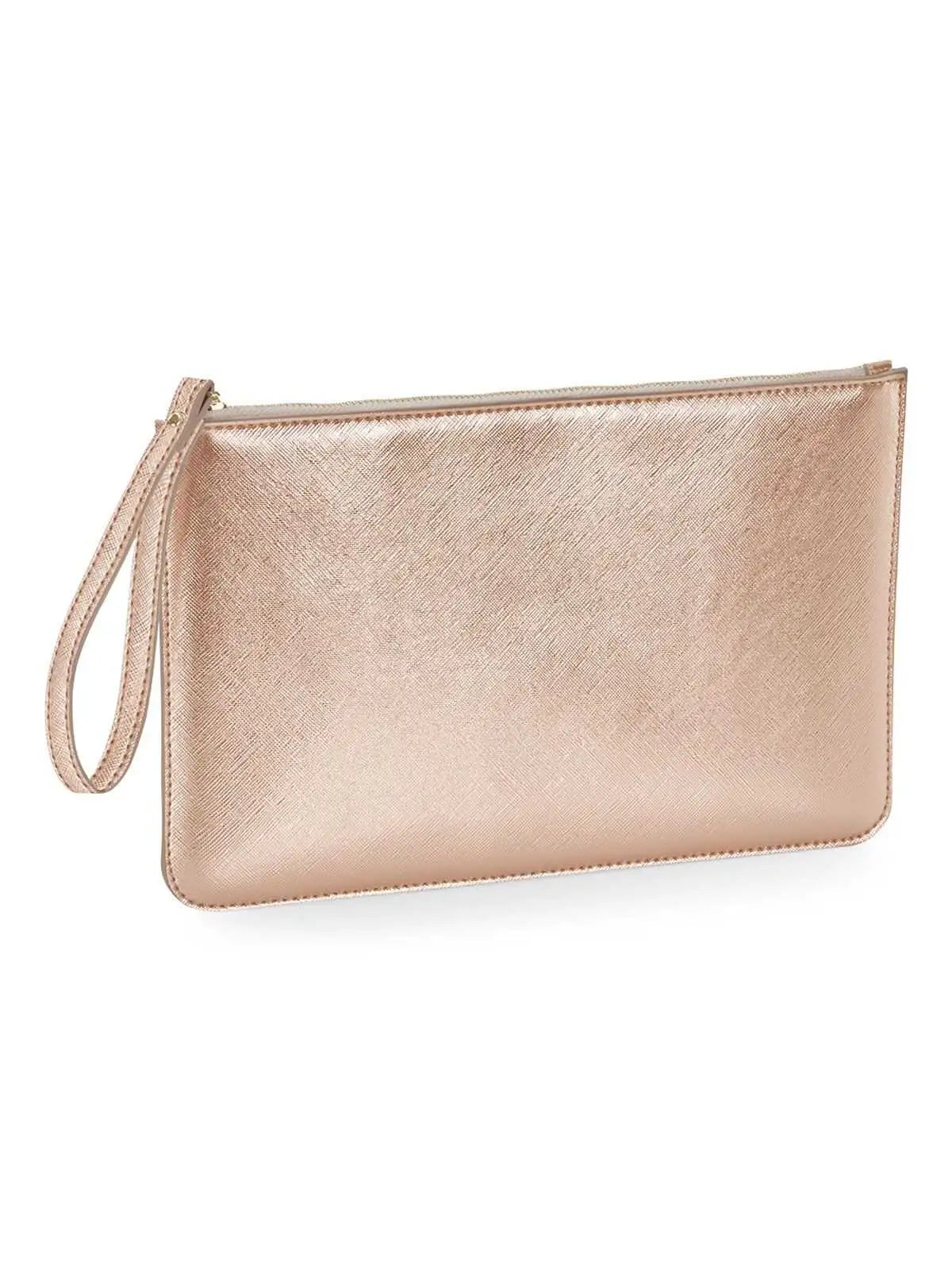 Pochette Grande in Ecopelle Multiuso con Chiusura a Zip Oro – Personalizzabile