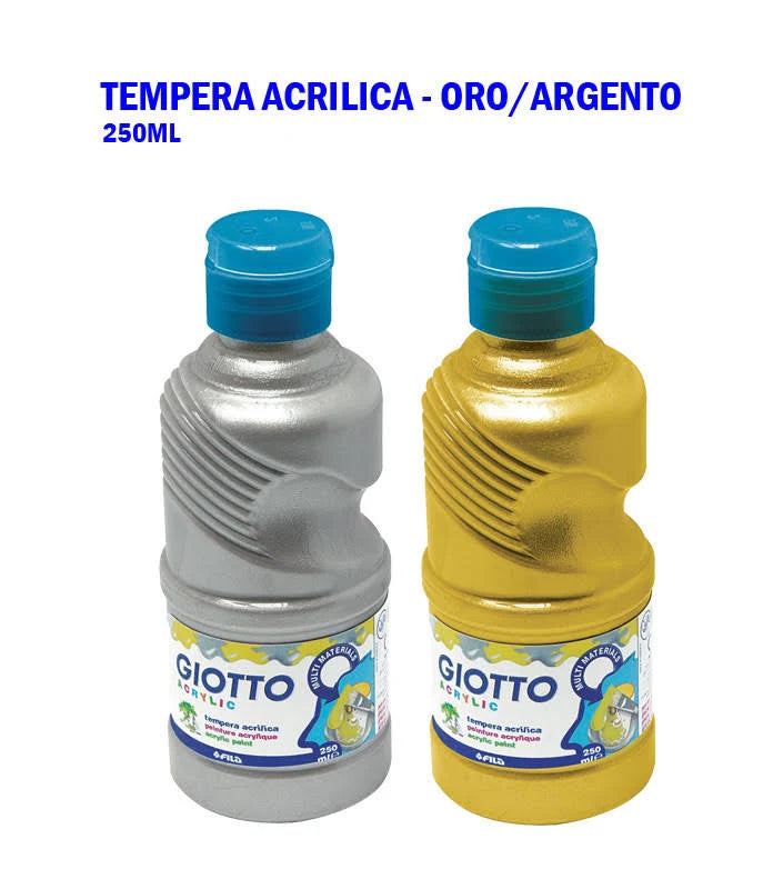 Tempera acrilica Giotto 250 ml. oro/argento