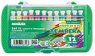 Scatola 12 Tempere In Tubetto 12 Ml. Con Pennello
