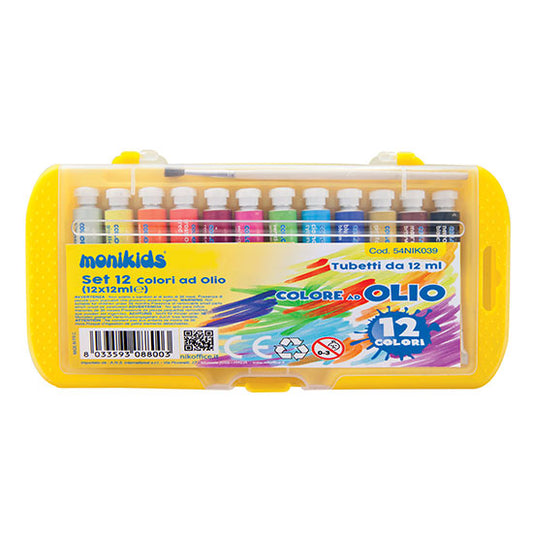 Scatola Tubetti Ad Olio 12 Ml 12 Pz Assortiti