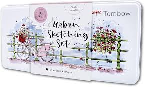 Set per Schizzi Urbani 9 Pezzi Tombow - Kit Completo per Urban Sketching con Istruzioni di Carla Kamphuis