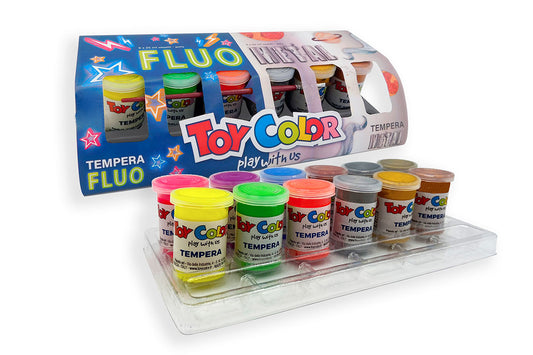 Tempera metallizzate/fluo 6+6 vasetti da 25 ml